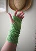 Cheques Fingerless Mittens (Mitts) Knitting Pattern